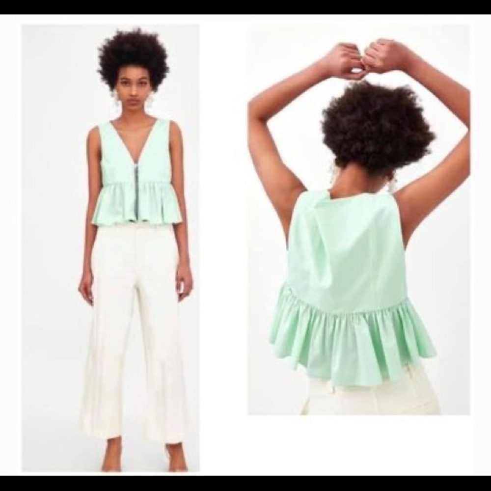 Zara Mint Top